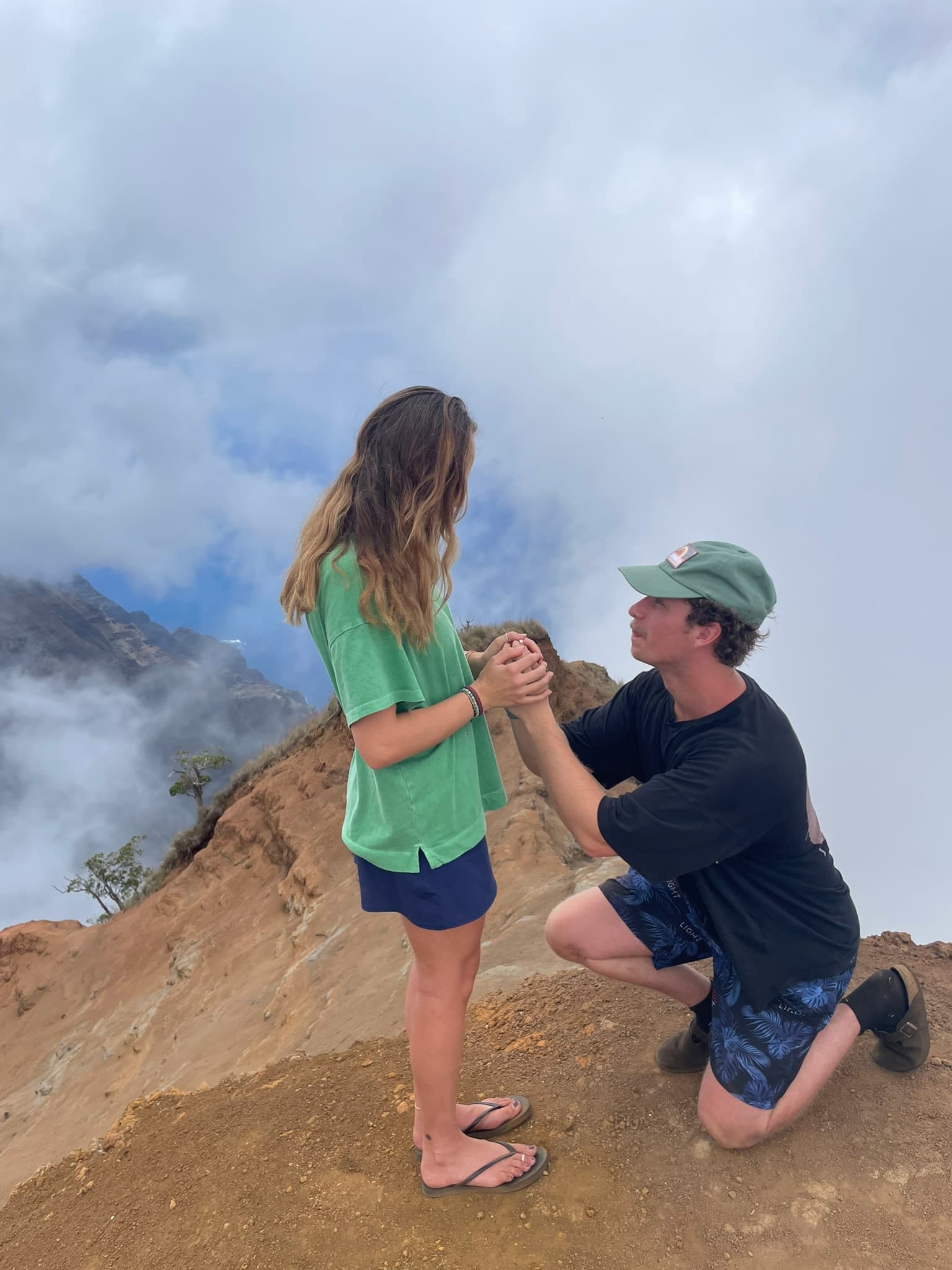 The proposal on the Kauai cliffs